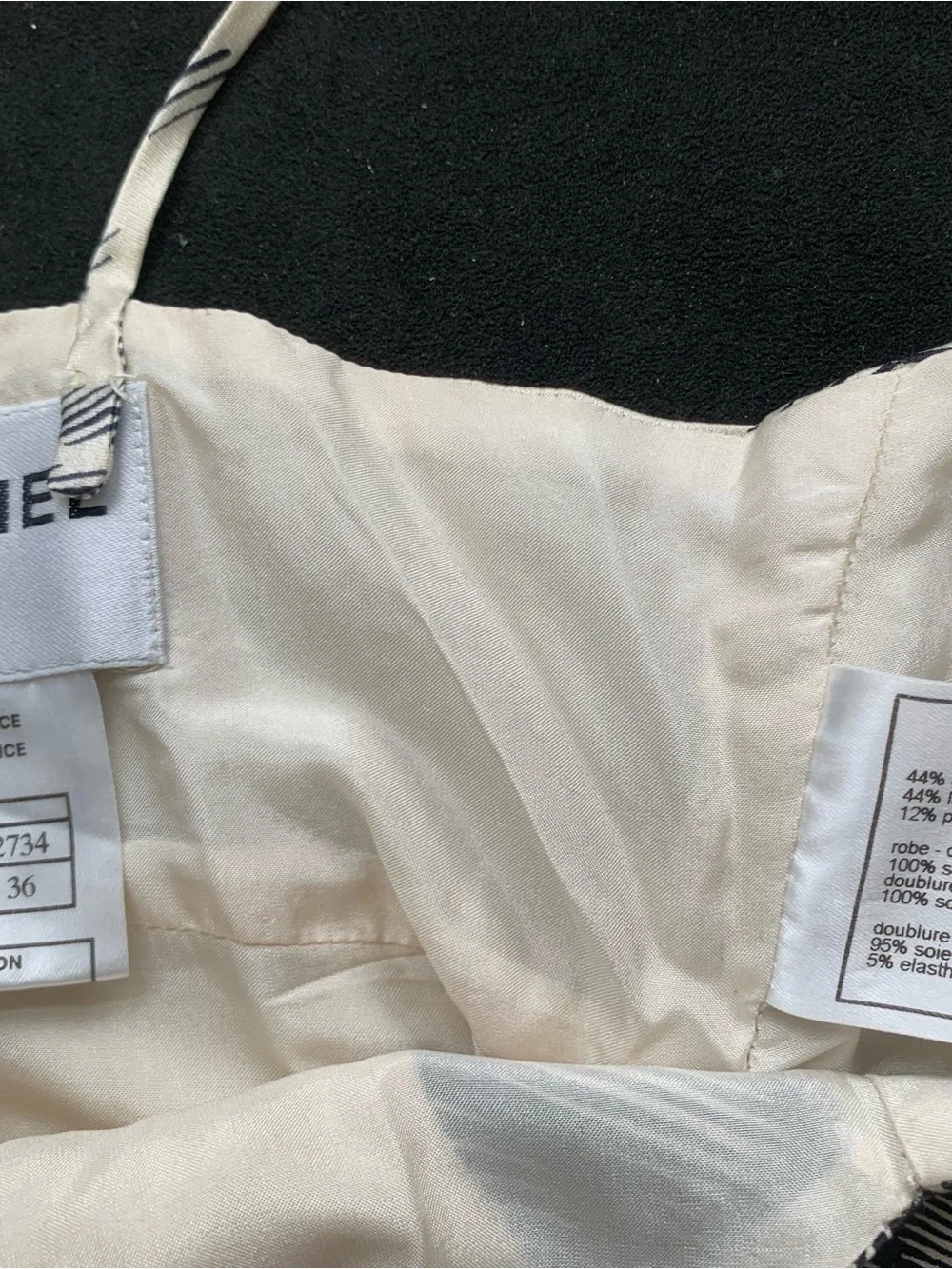 CHANEL Vintage around 2005 white /black floral Dress